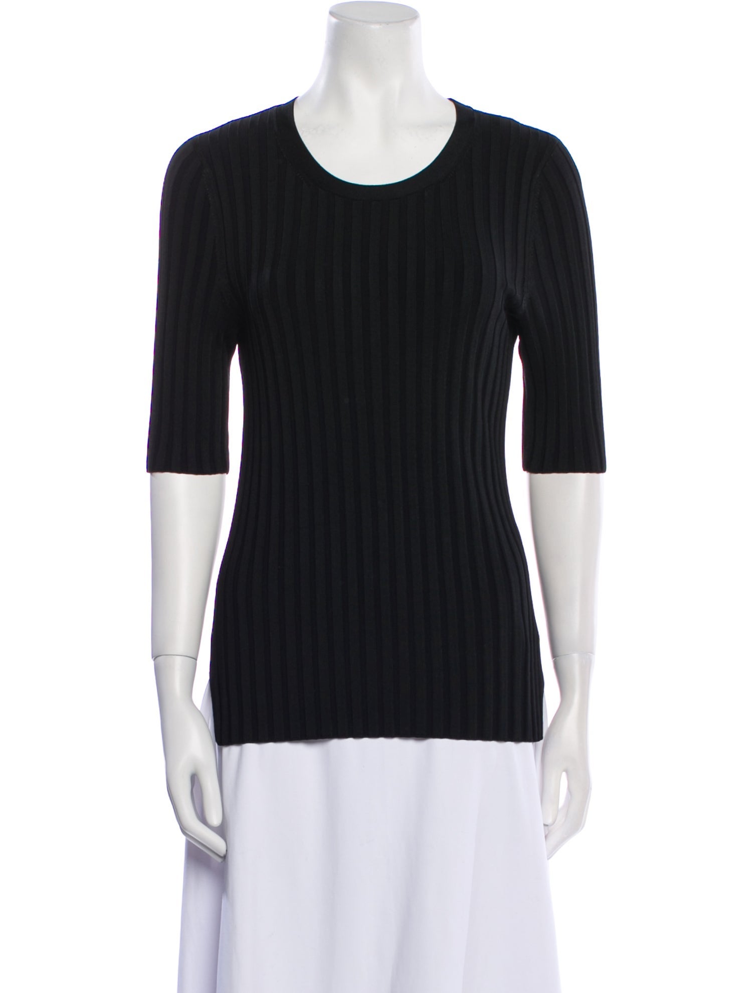 Veronica Beard Scoop Neck Short Sleeve T-Shirt