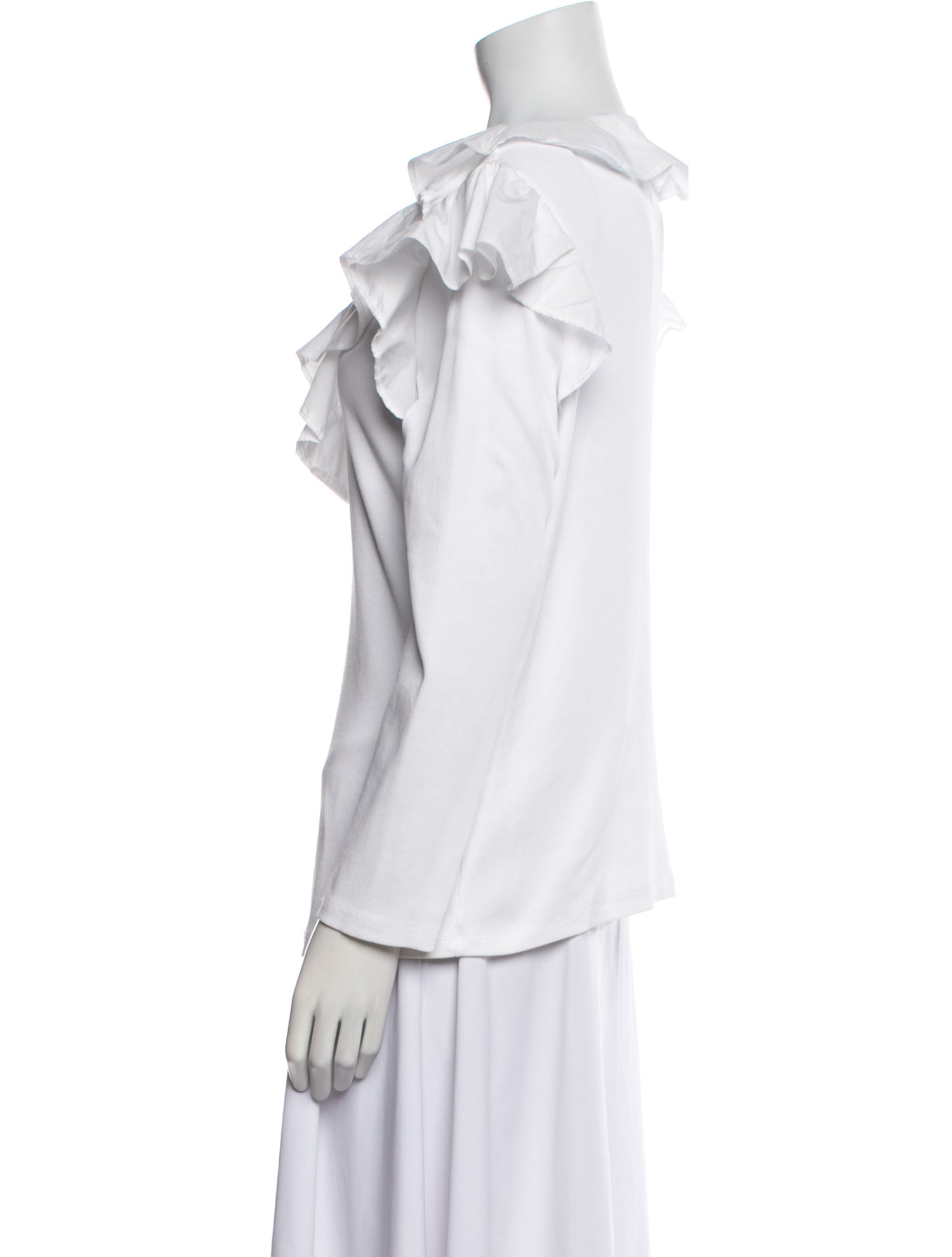 Veronica Beard V-Neck Long Sleeve Blouse