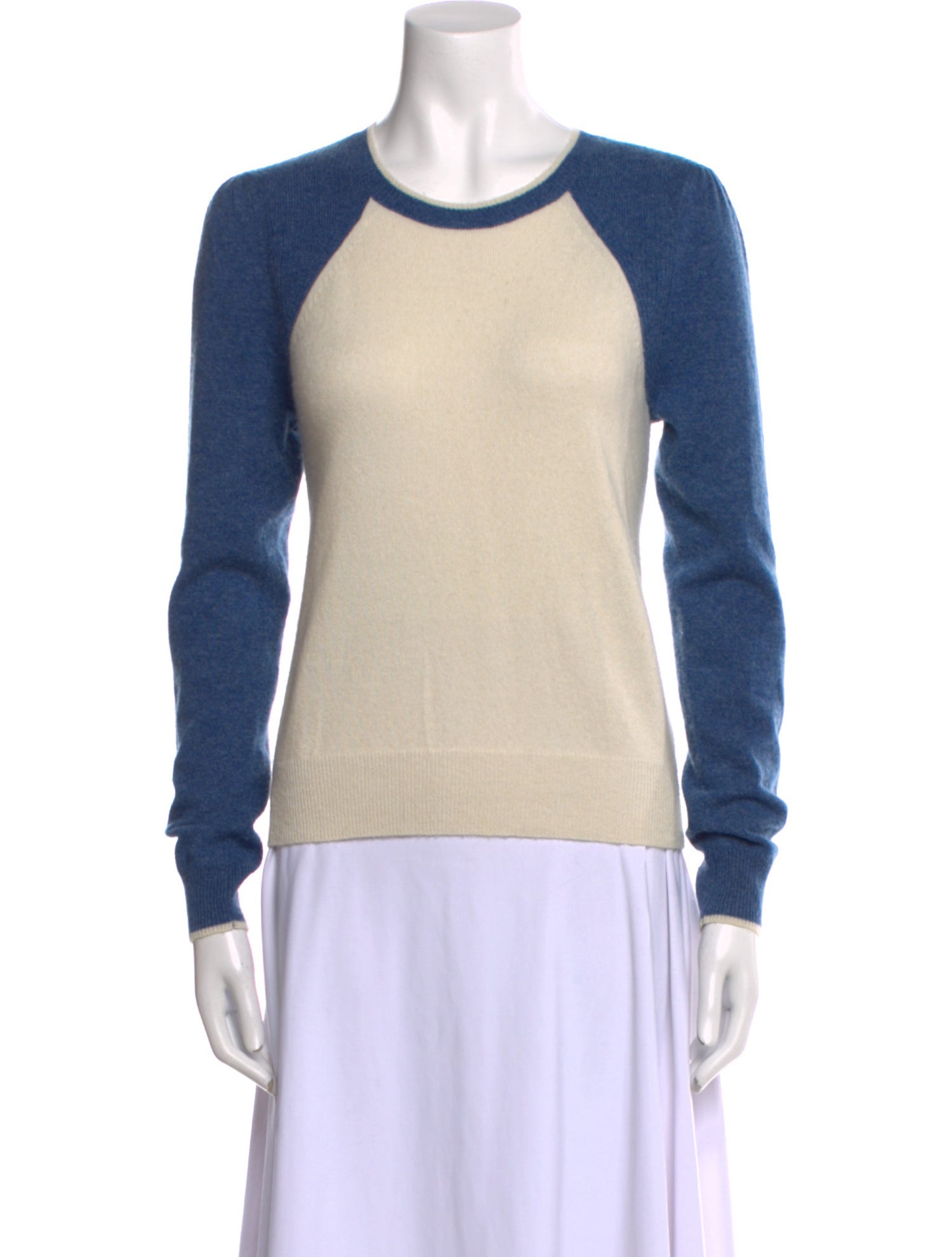 Veronica Beard Cashmere Colorblock Pattern Sweater