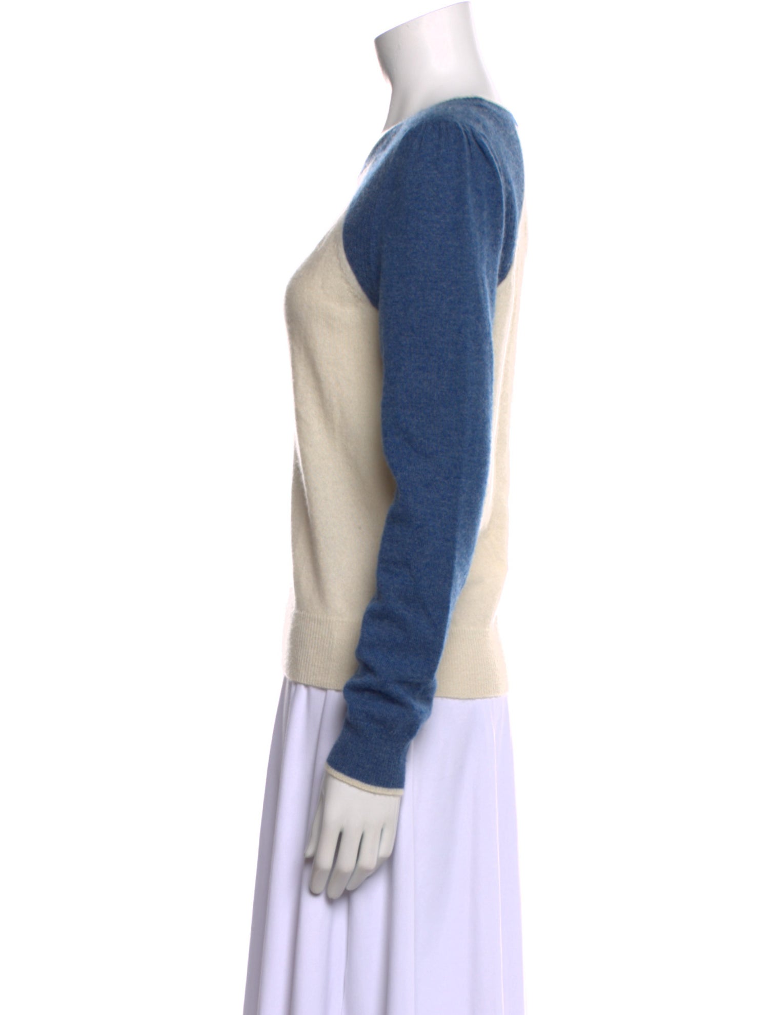 Veronica Beard Cashmere Colorblock Pattern Sweater