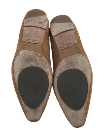 Veronica Beard Suede Chain-Link Accents Loafers