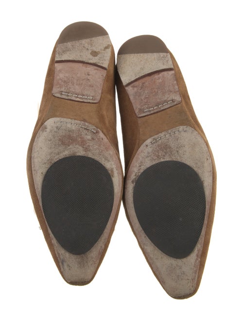 Veronica Beard Suede Chain-Link Accents Loafers