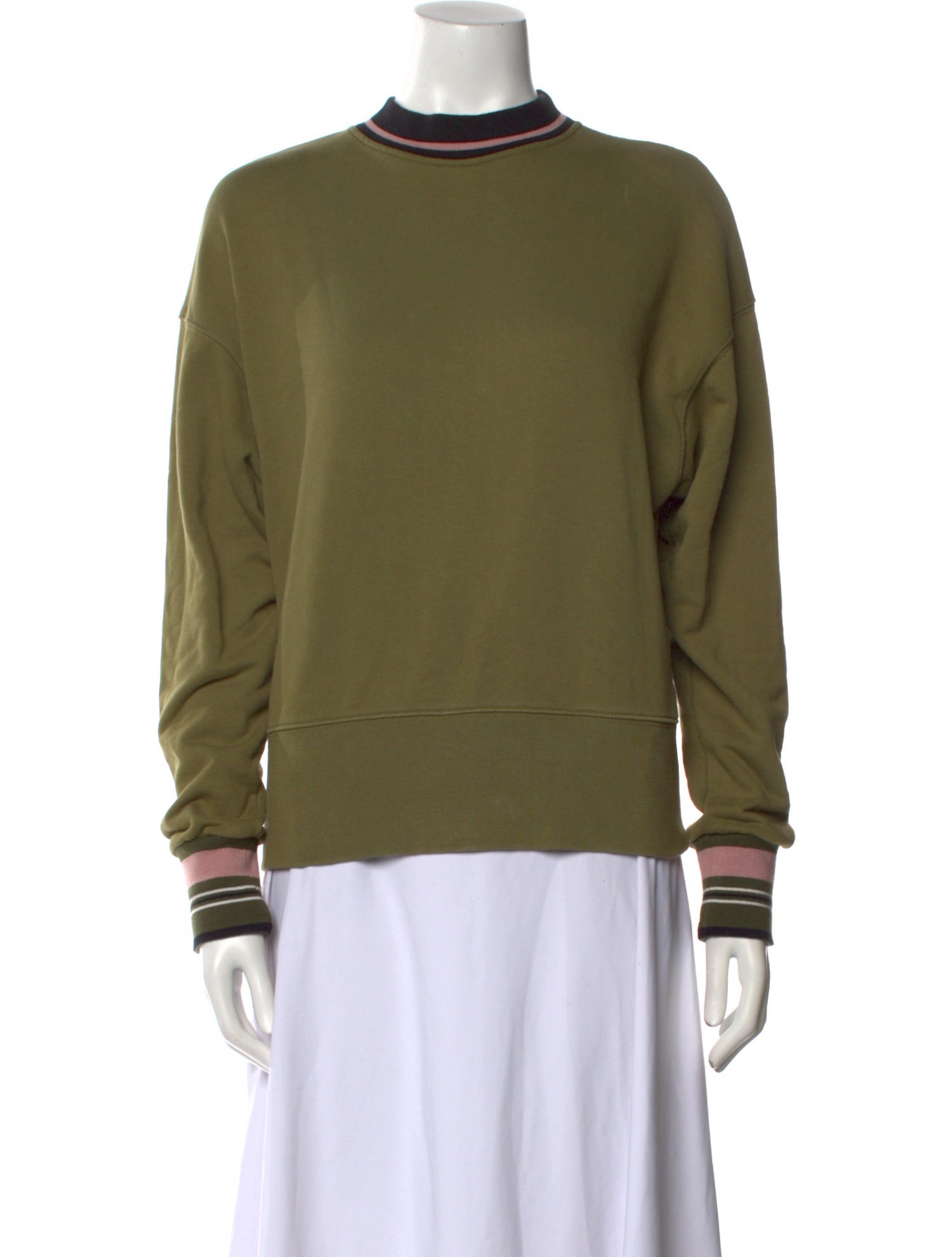 Veronica Beard Mock Neck Long Sleeve Sweatshirt