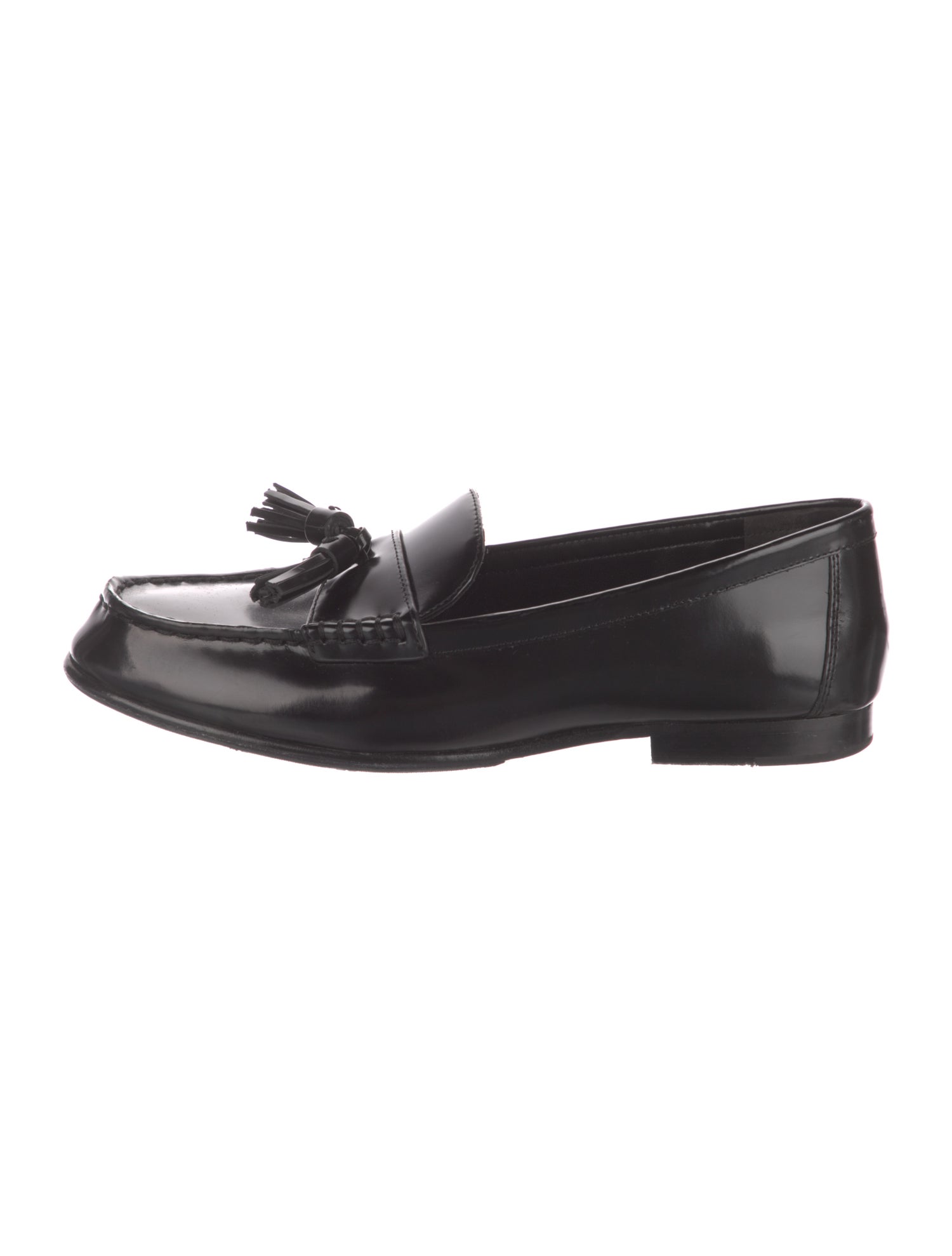 Veronica Beard Leather Tassel Accents Loafers