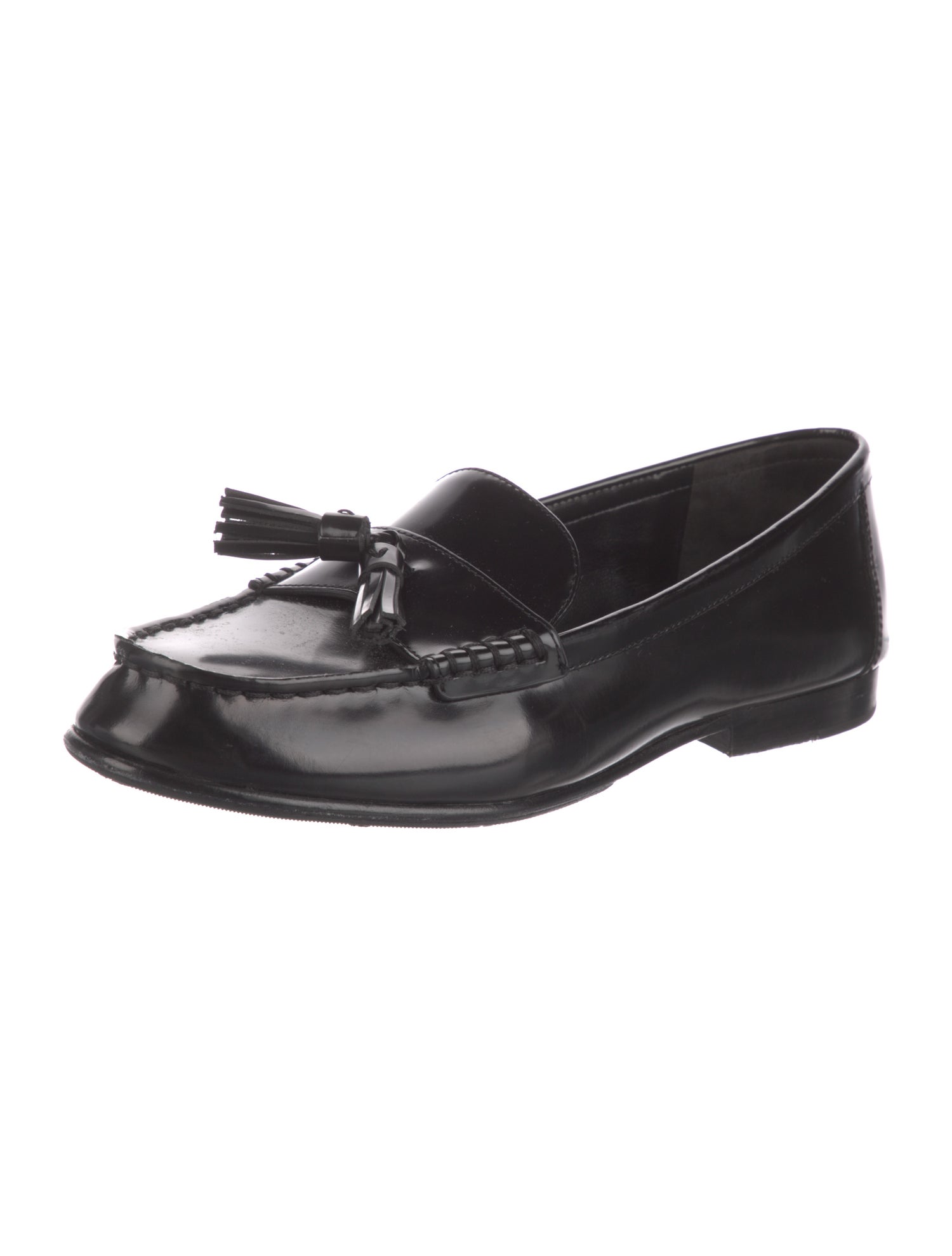 Veronica Beard Leather Tassel Accents Loafers