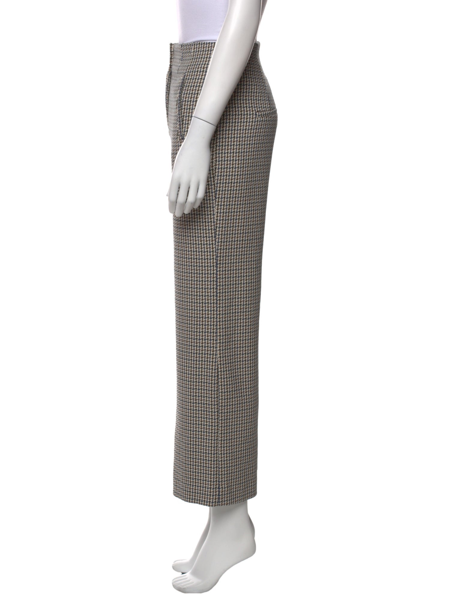 Veronica Beard Plaid Print Wide Leg Pants w/ Tags