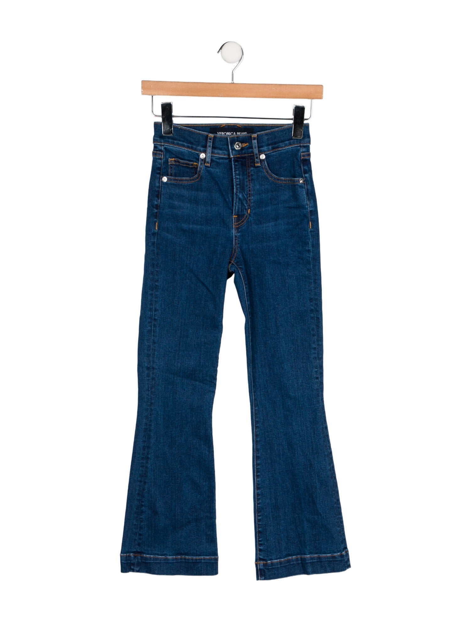 Veronica Beard Mid-Rise Straight Leg Jeans