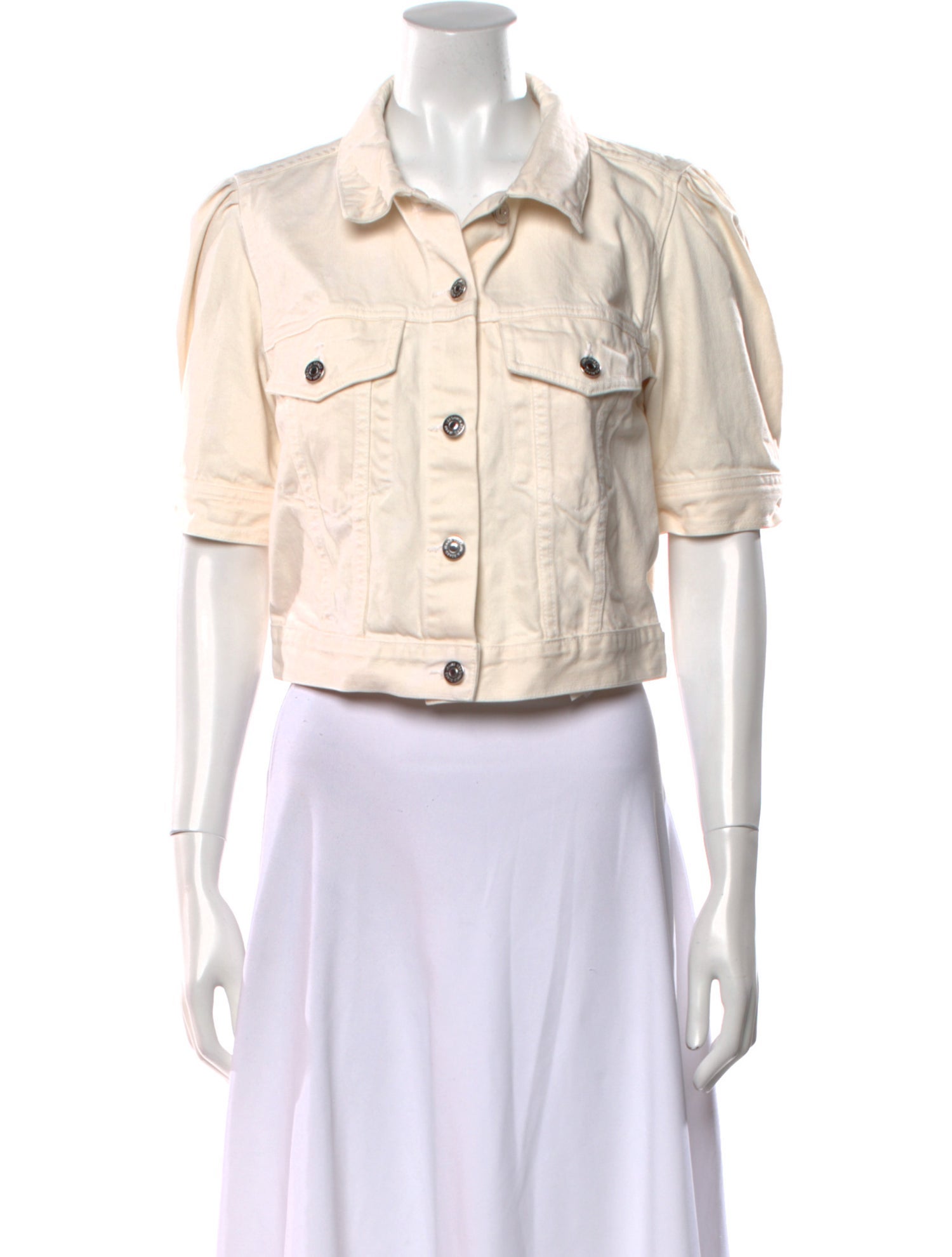 Veronica Beard Short Sleeve Crop Top