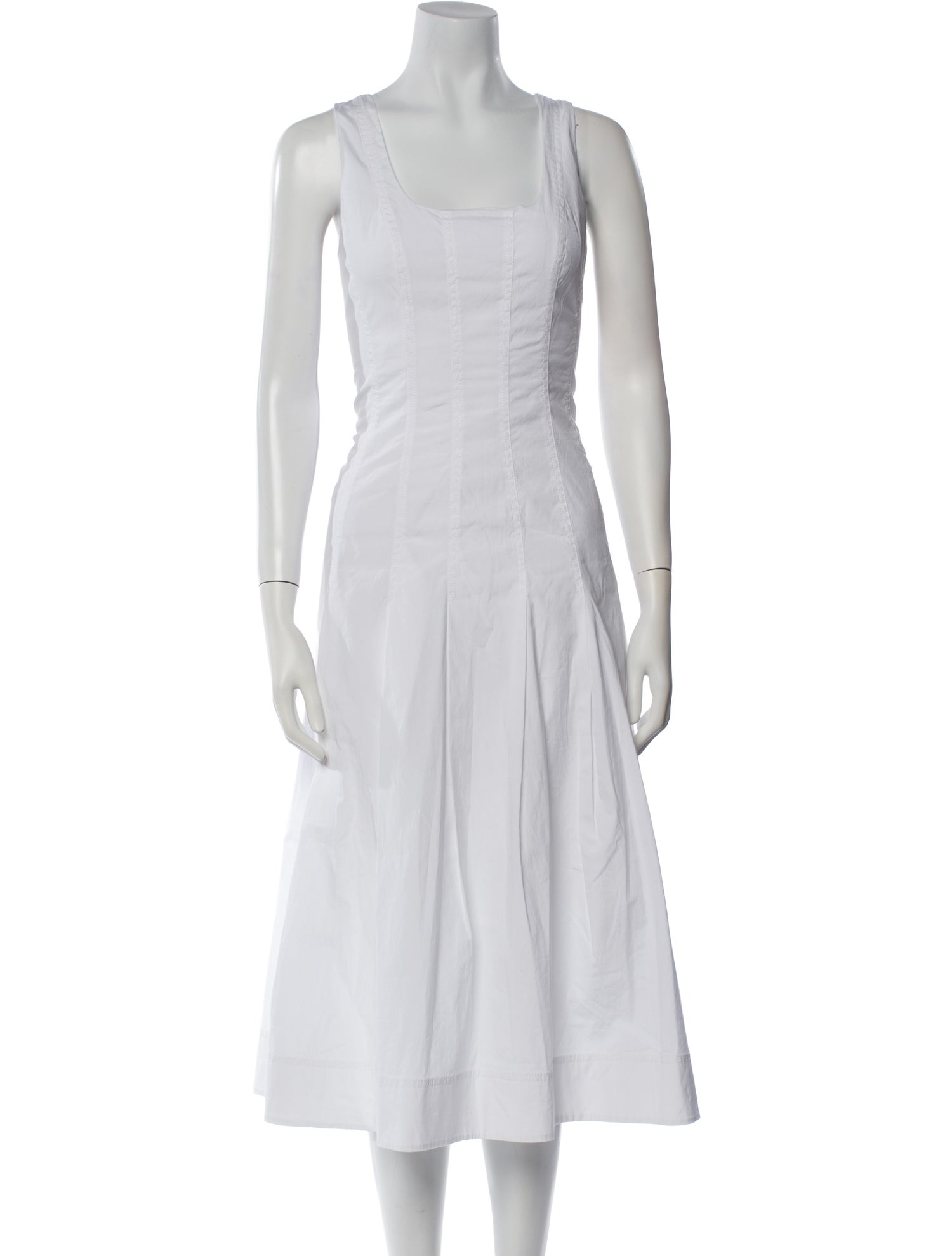 Veronica Beard Square Neckline Midi Length Dress