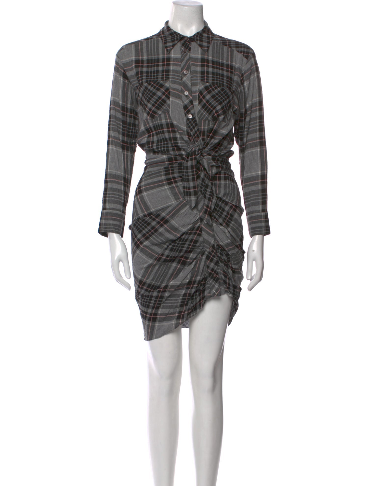 Veronica Beard Plaid Print Knee-Length Dress