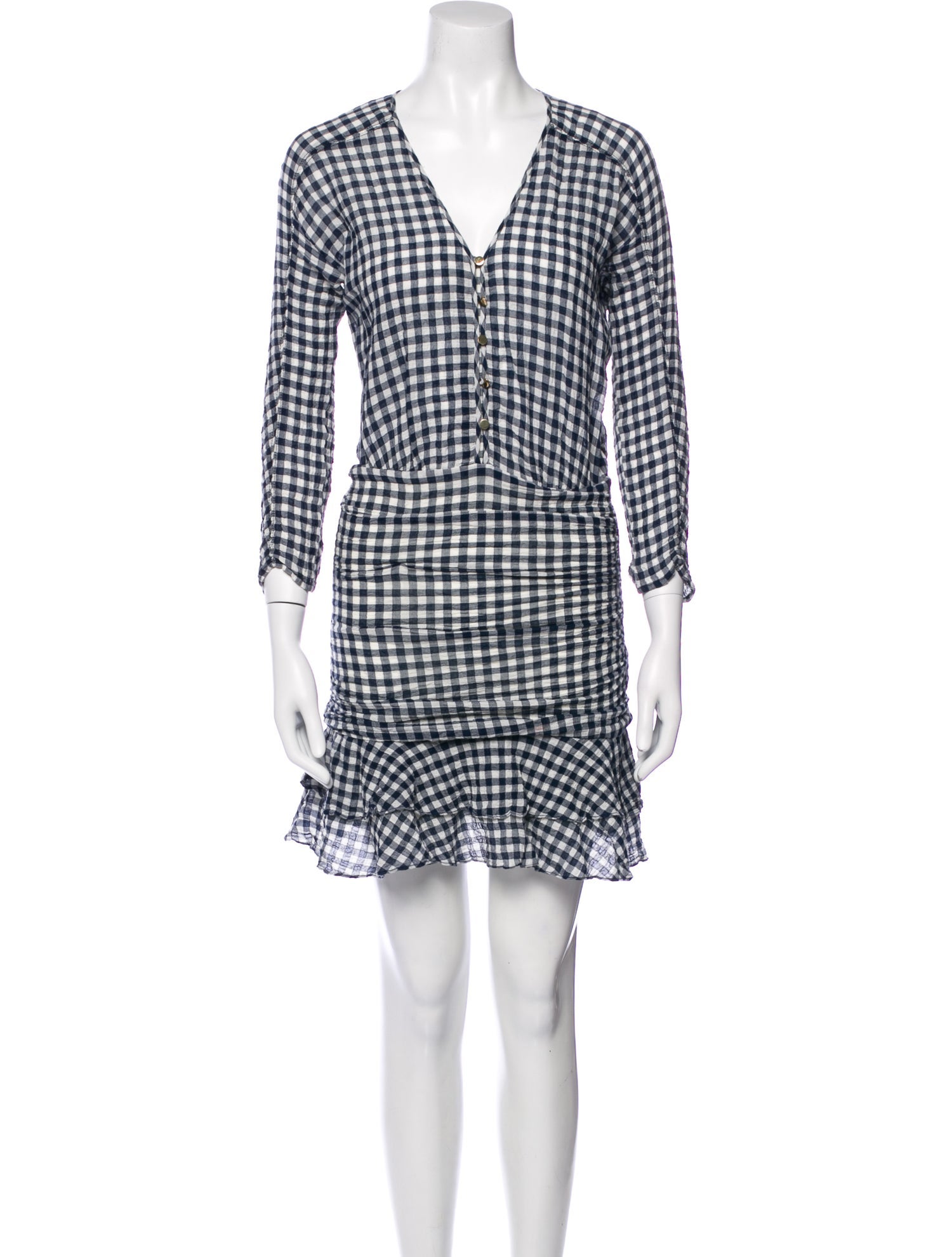 Veronica Beard Plaid Print Mini Dress