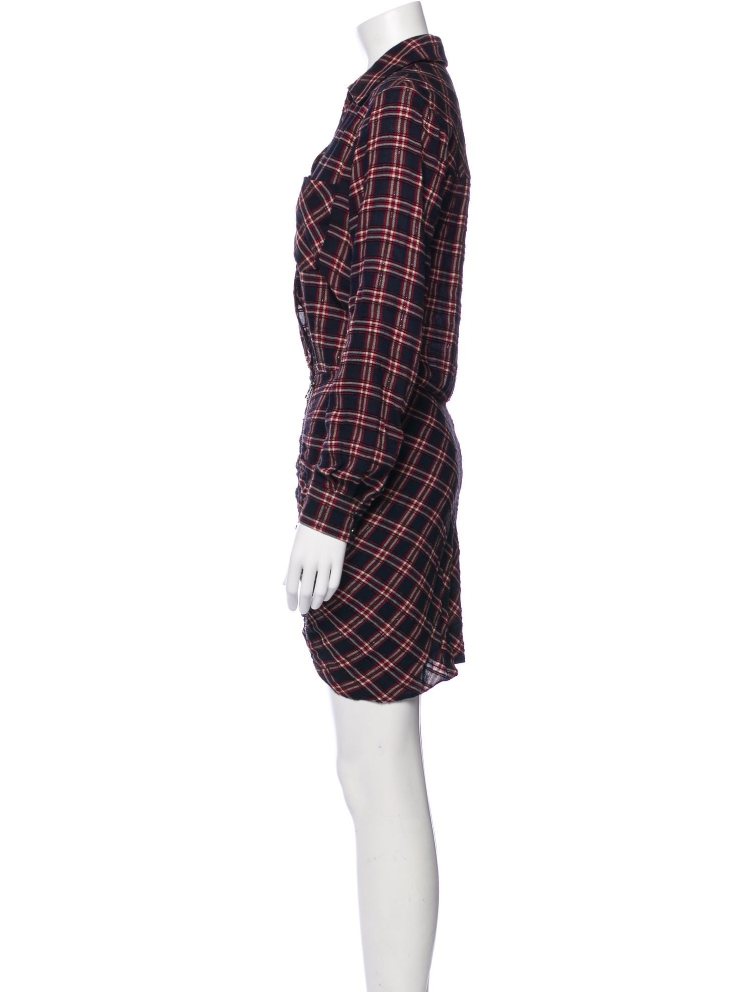 Veronica Beard Plaid Print Knee-Length Dress