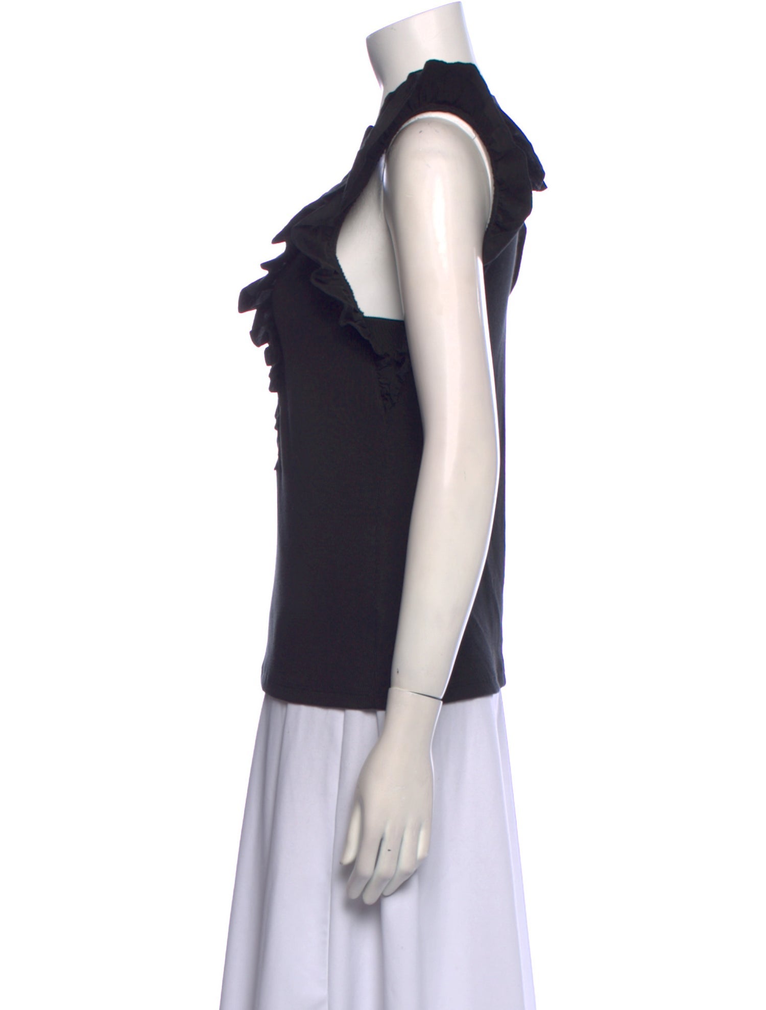 Veronica Beard V-Neck Short Sleeve Top