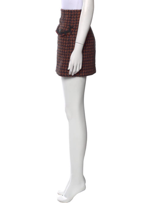 Veronica Beard Houndstooth Print Mini Skirt