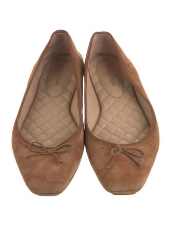 Veronica Beard Suede Bow Accents Ballet Flats