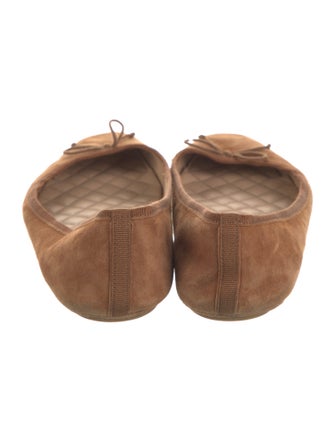 Veronica Beard Suede Bow Accents Ballet Flats
