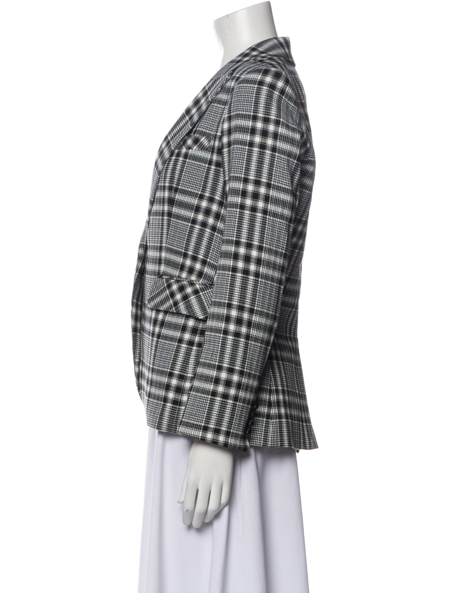 Veronica Beard Plaid Print Blazer