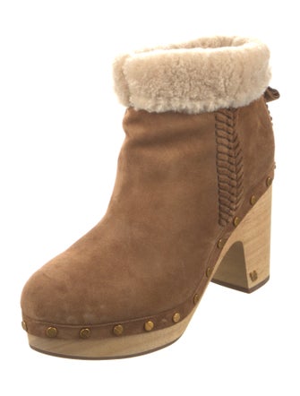 Veronica Beard Suede Studded Accents Boots