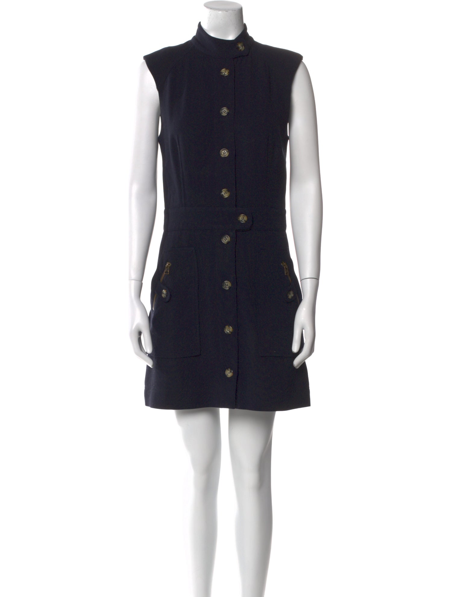 Veronica Beard Mock Neck Mini Dress