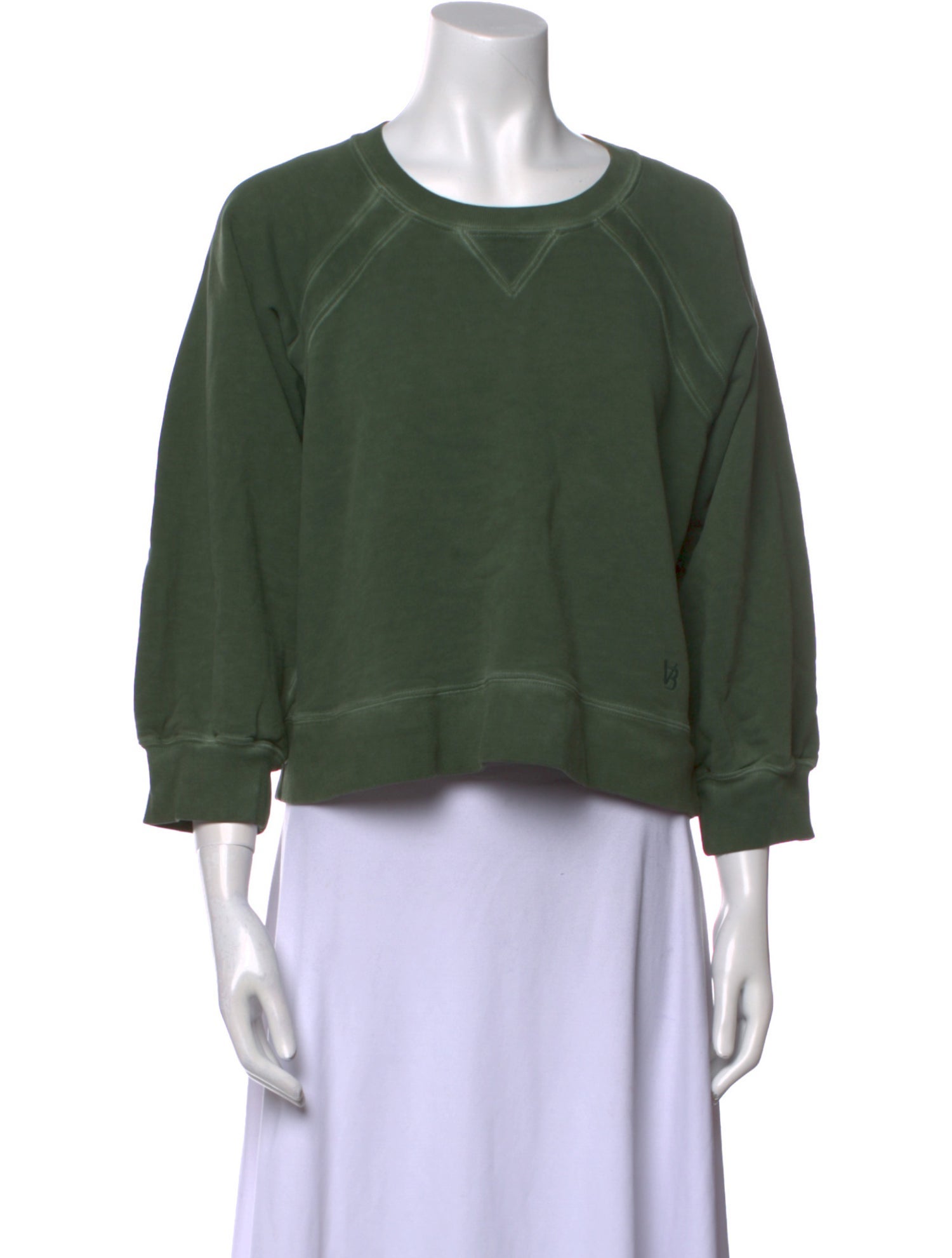 Veronica Beard Crew Neck Three-Quarter Sleeve Sweatshirt