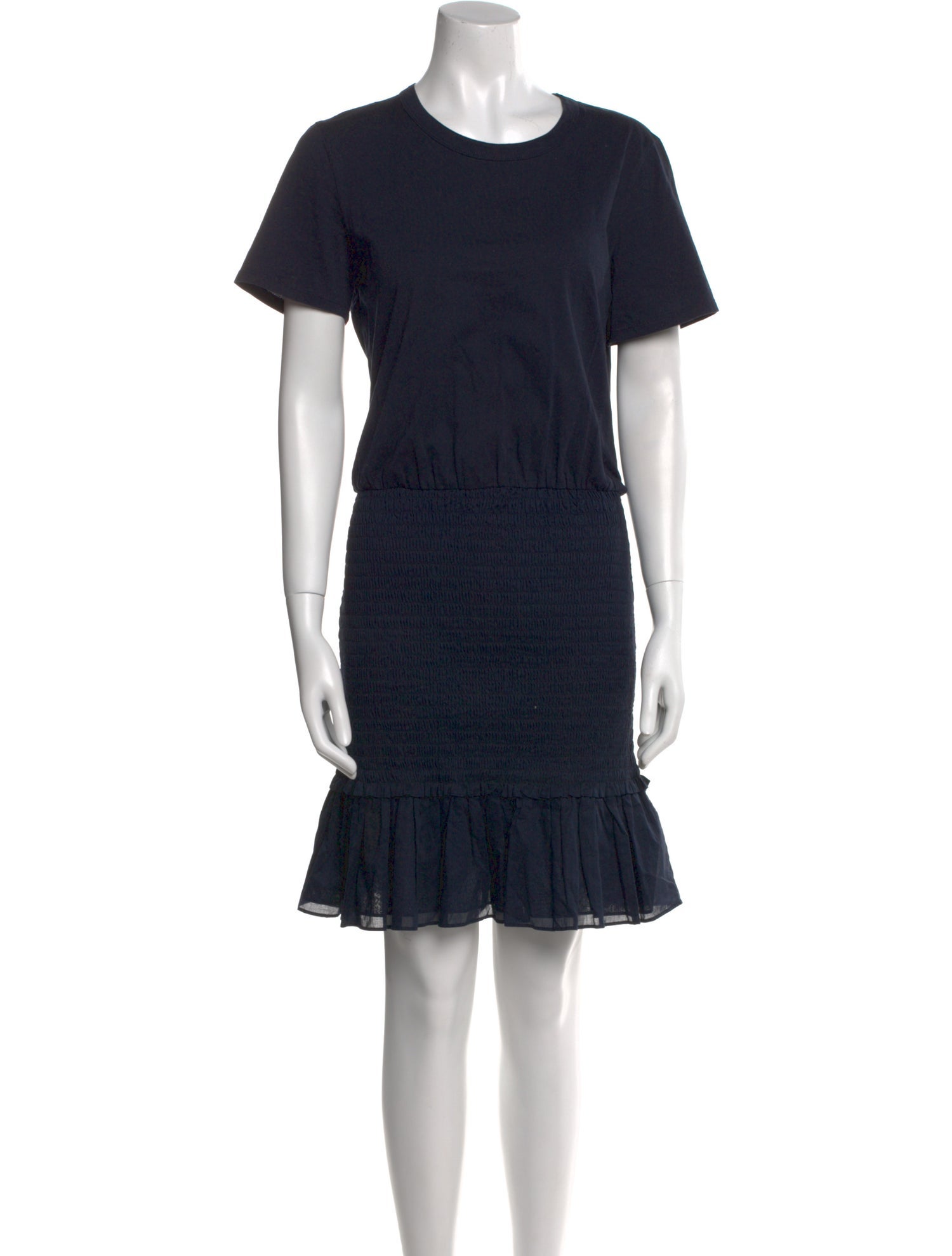 Veronica Beard Crew Neck Knee-Length Dress