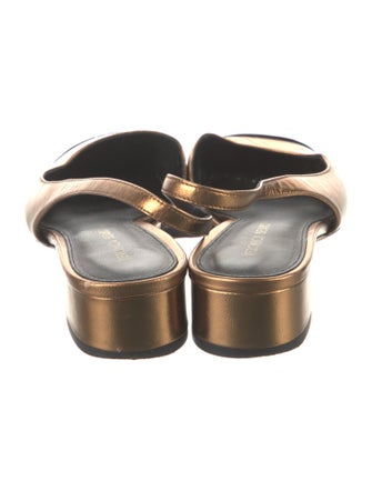 Veronica Beard Leather Colorblock Pattern Slingback Flats