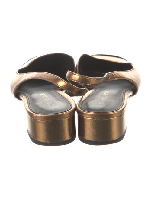 Veronica Beard Leather Colorblock Pattern Slingback Flats