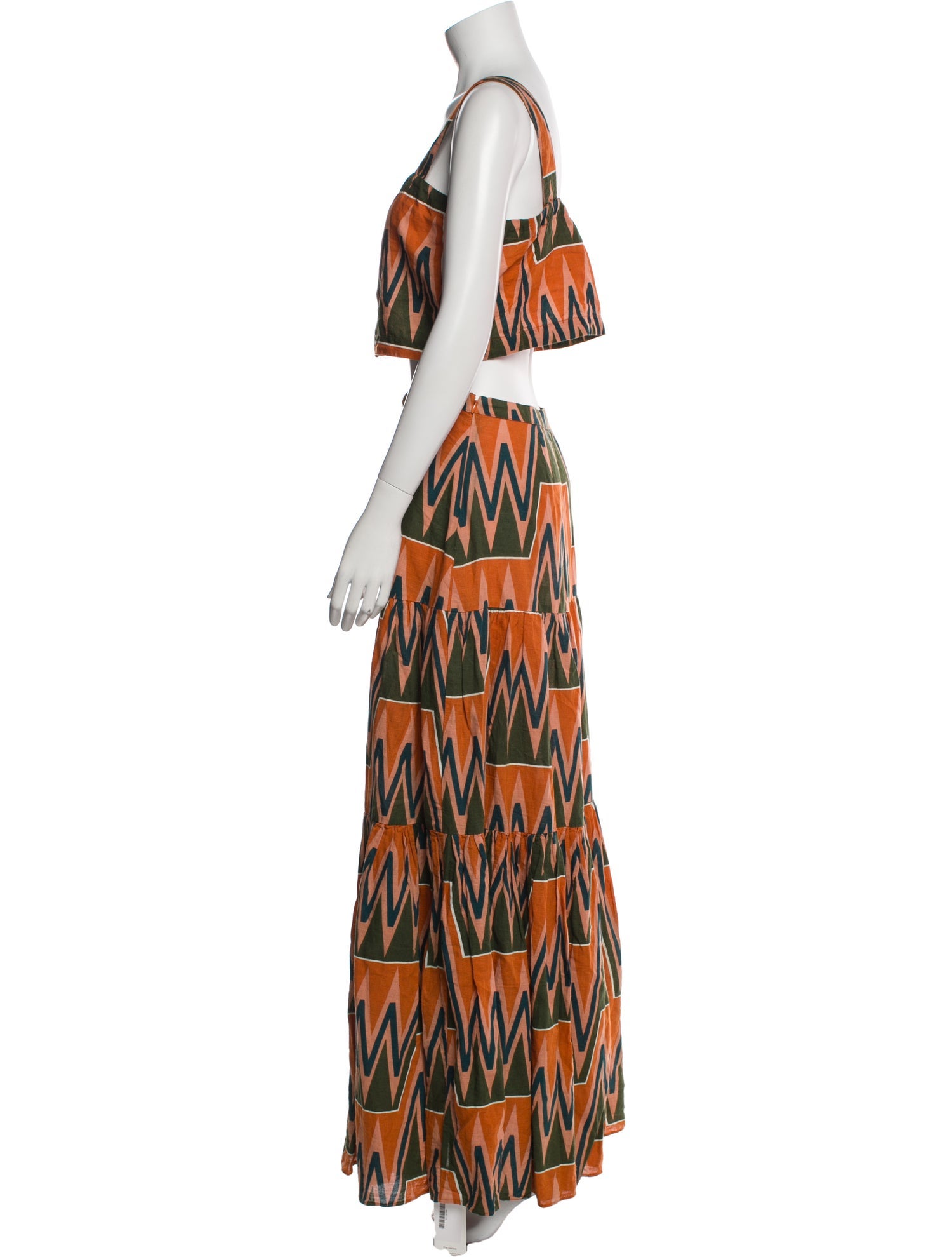 Veronica Beard Linen Printed Skirt Set