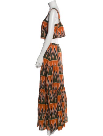 Veronica Beard Linen Printed Skirt Set