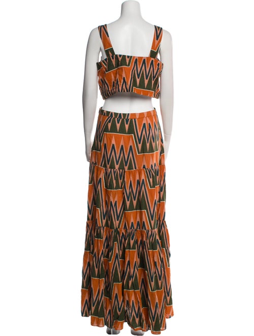 Veronica Beard Linen Printed Skirt Set