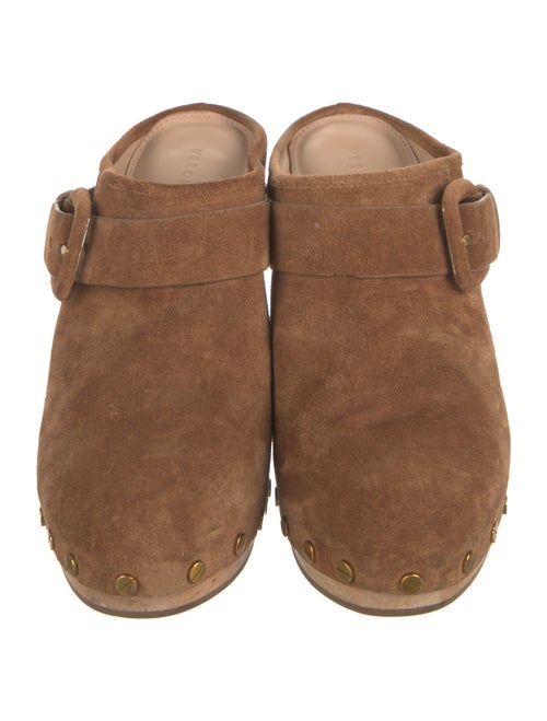 Veronica Beard Suede Studded Accents Mules