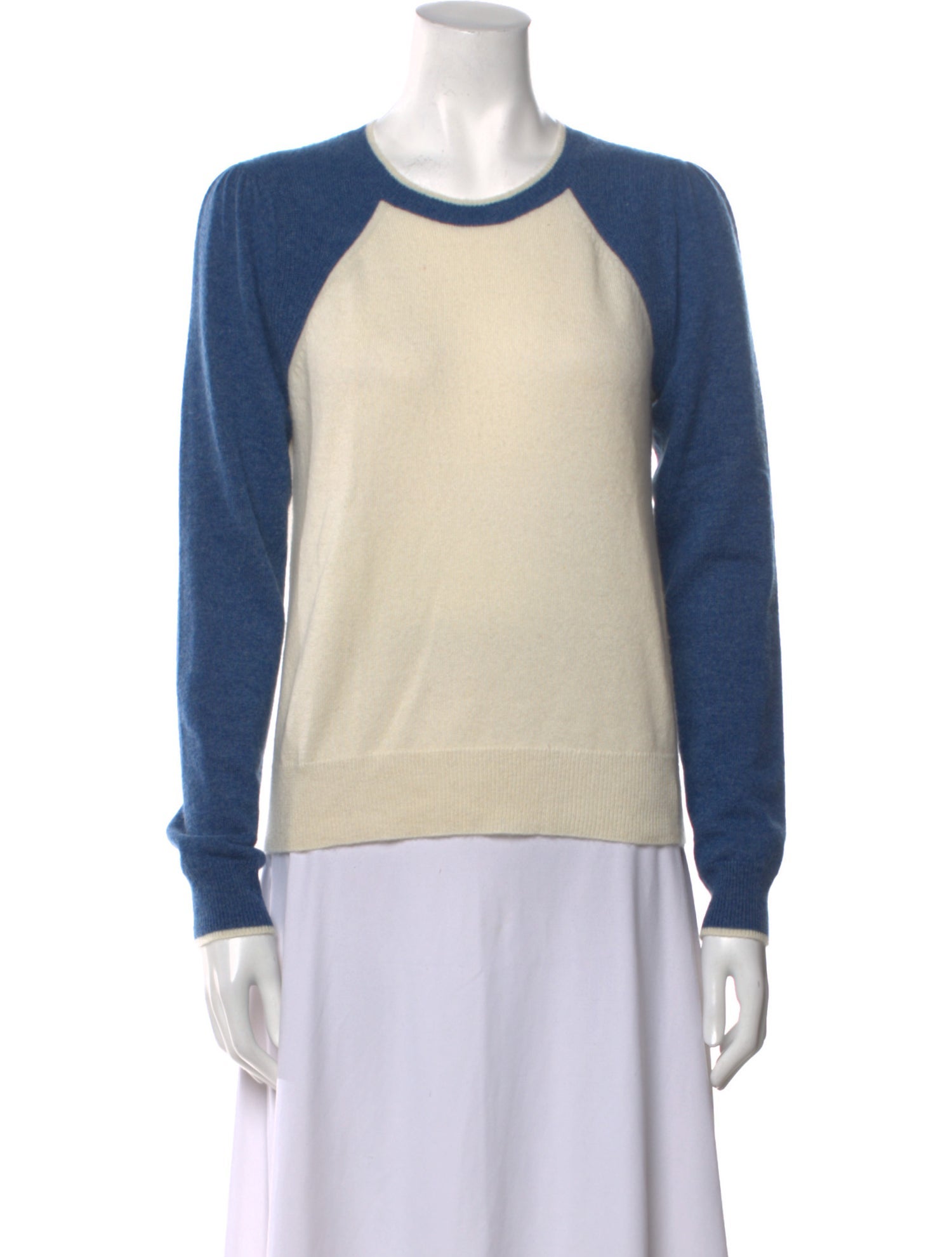 Veronica Beard Colorblock Pattern Scoop Neck Sweater