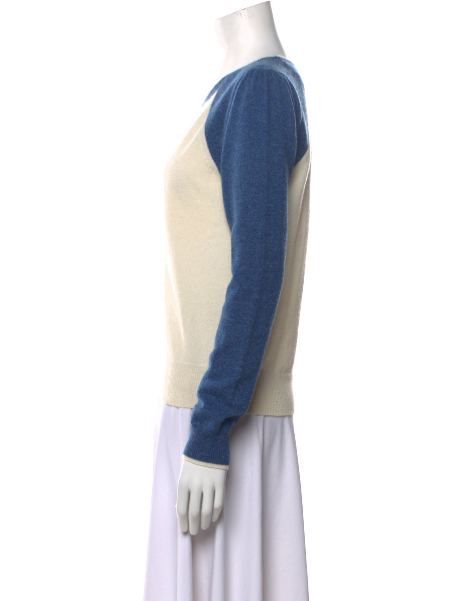 Veronica Beard Colorblock Pattern Scoop Neck Sweater