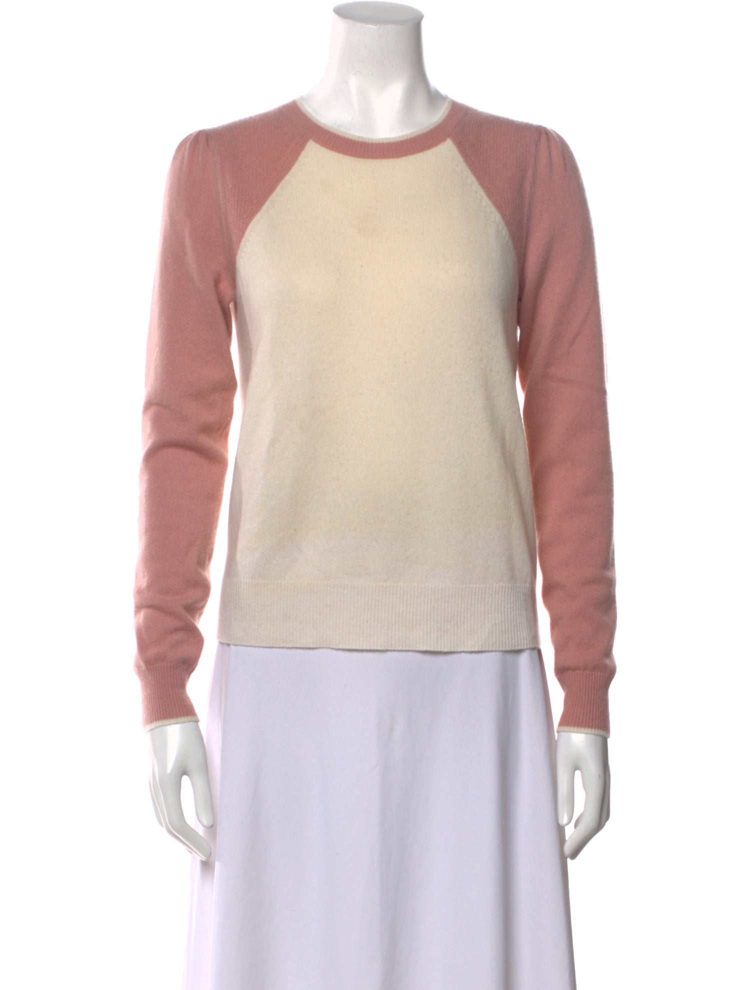 Veronica Beard Colorblock Pattern Crew Neck Sweater