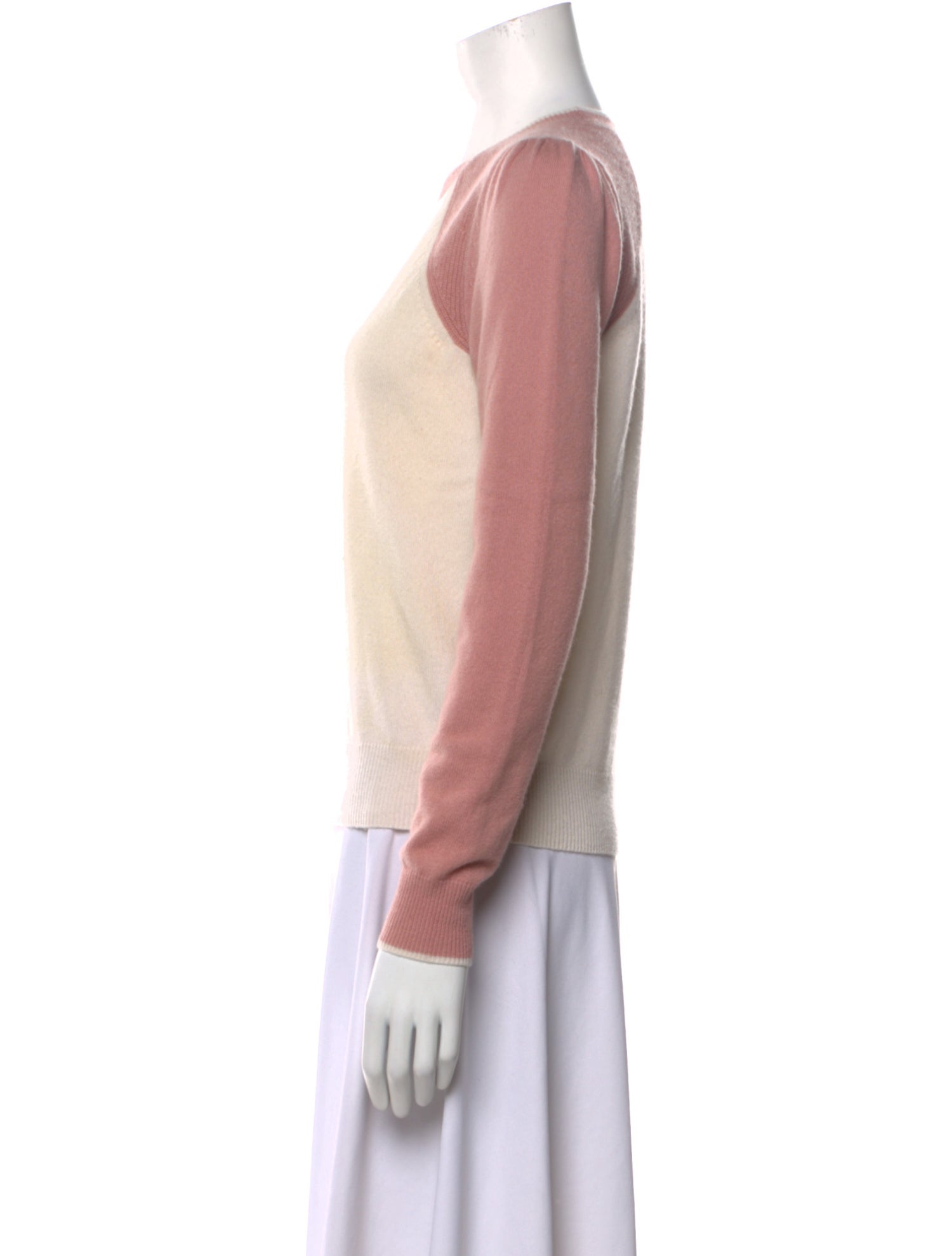Veronica Beard Colorblock Pattern Crew Neck Sweater
