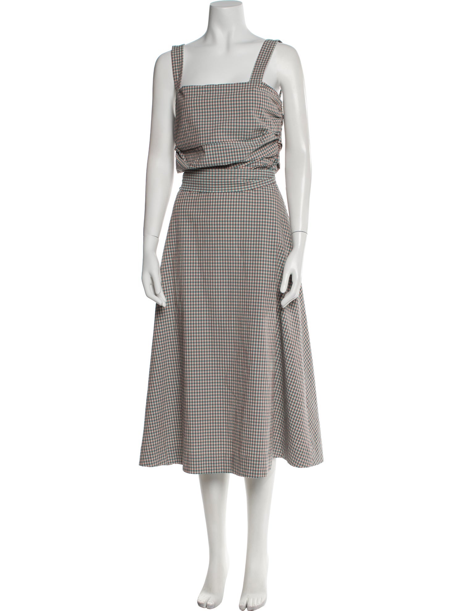 Veronica Beard Plaid Print Long Dress