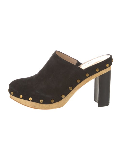 Veronica Beard Suede Studded Accents Mules