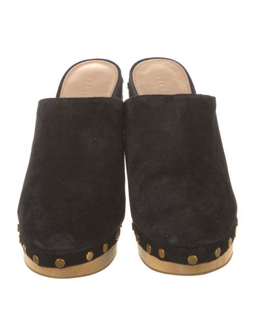 Veronica Beard Suede Studded Accents Mules