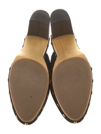 Veronica Beard Suede Studded Accents Mules
