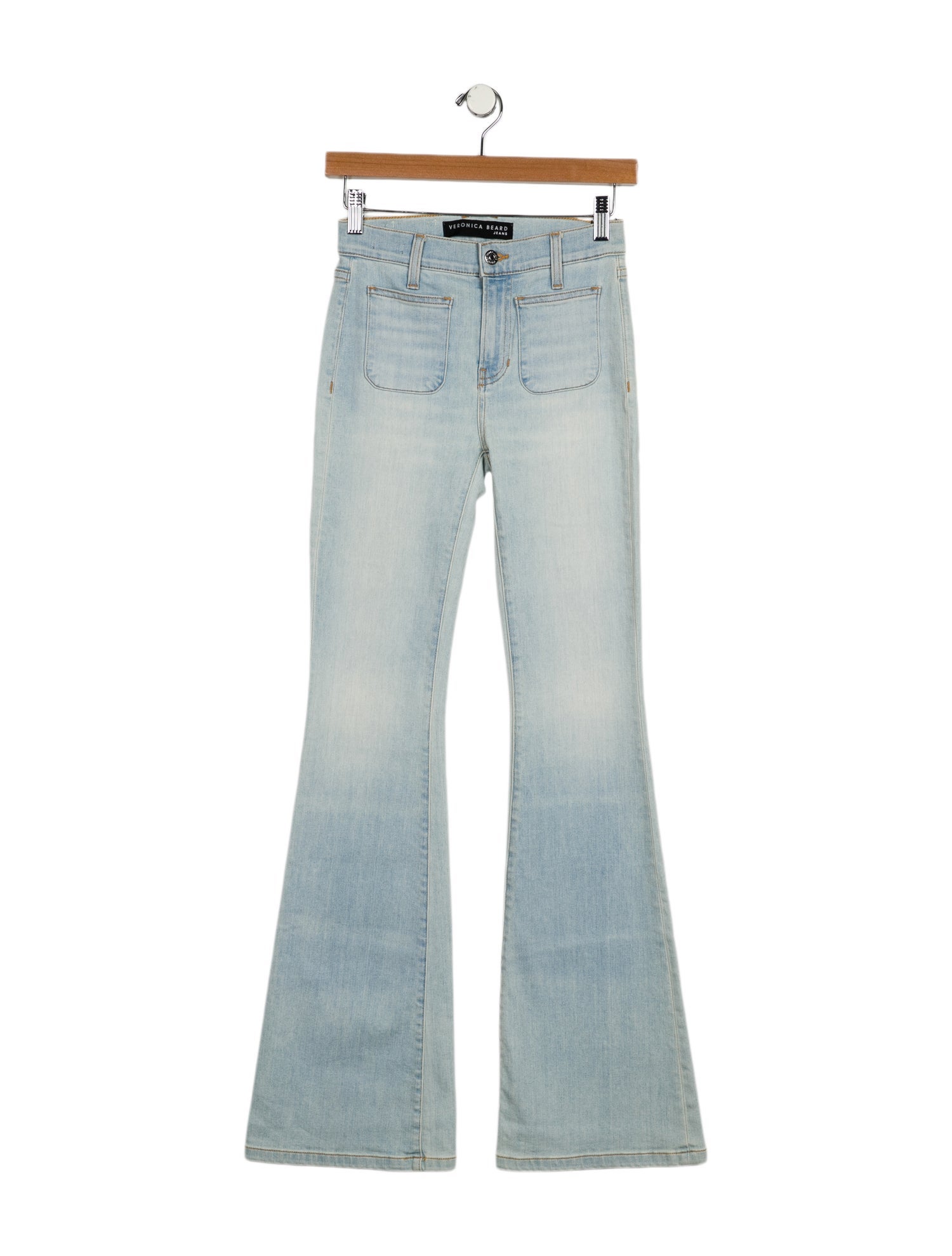 Veronica Beard Mid-Rise Wide Leg Jeans