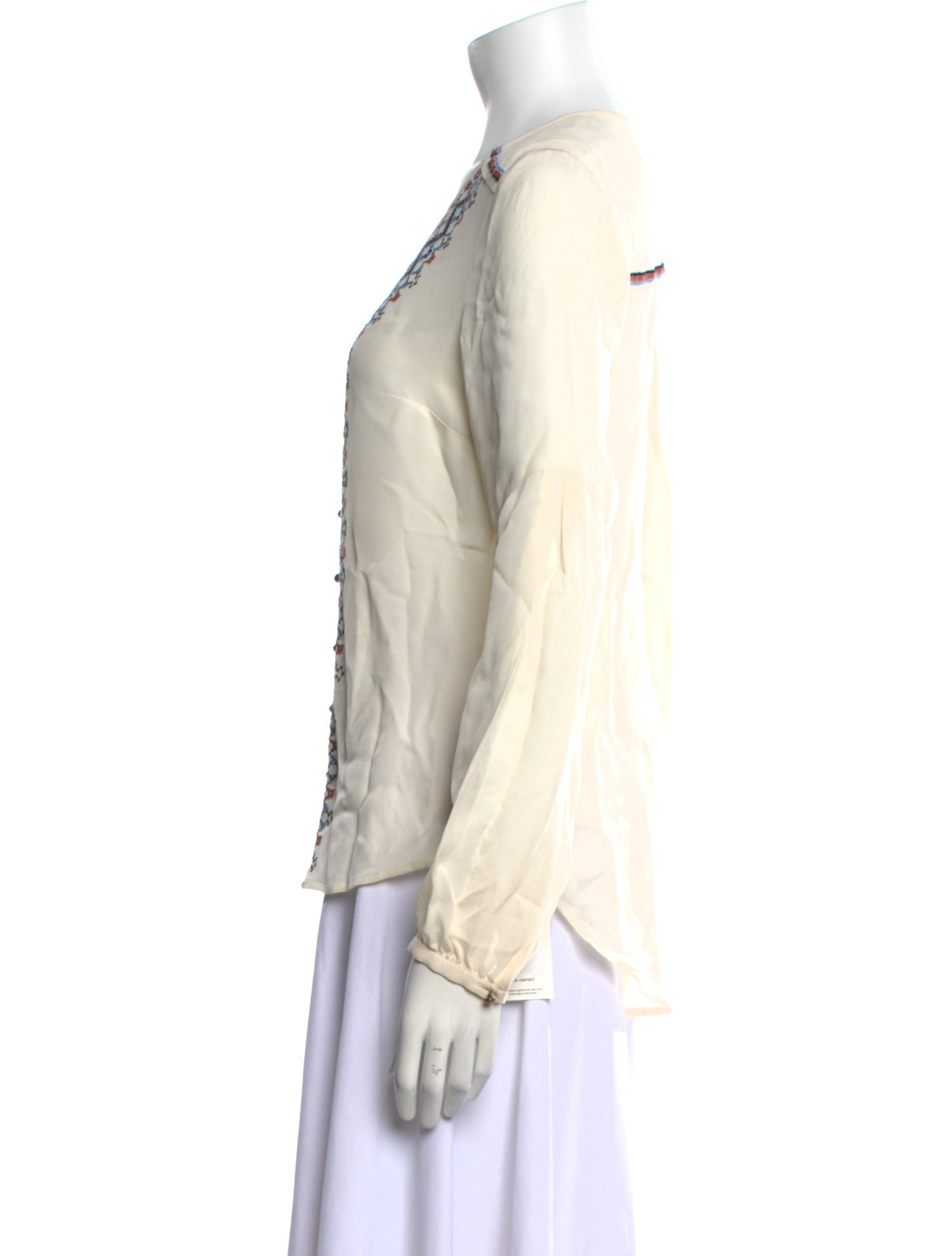 Veronica Beard Silk V-Neck Blouse