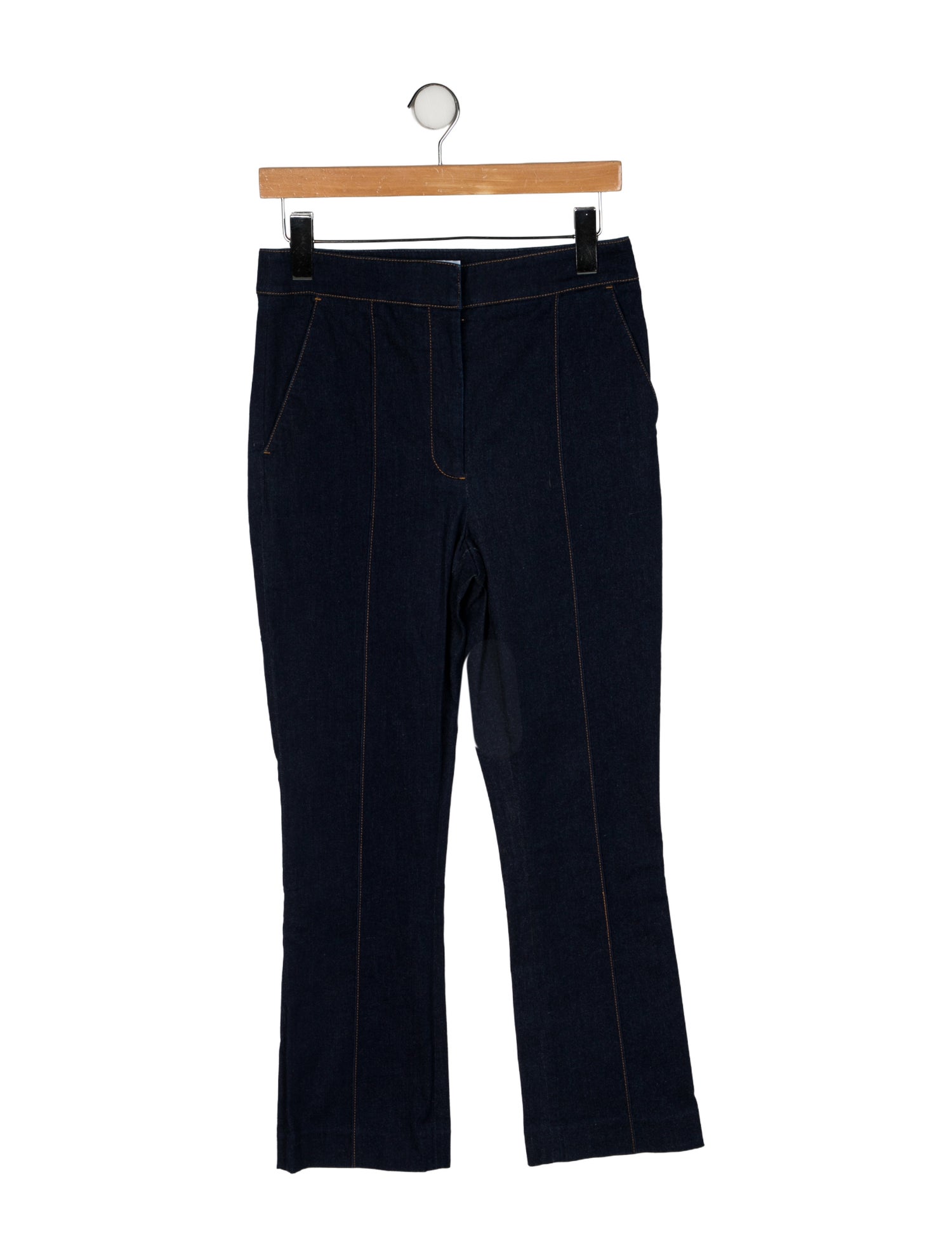Veronica Beard High-Rise Straight Leg Jeans