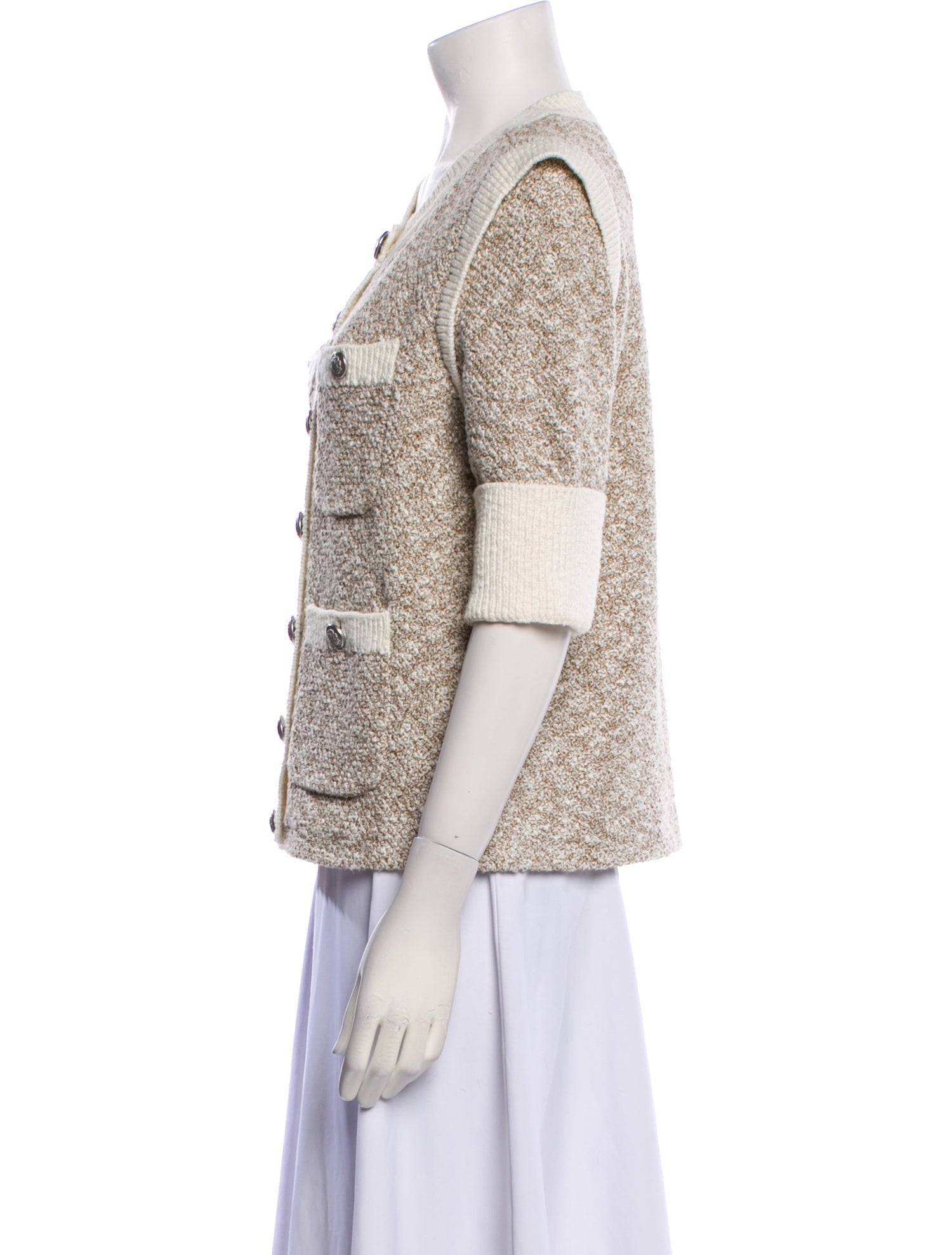 Veronica Beard Colorblock Pattern Crew Neck Sweater