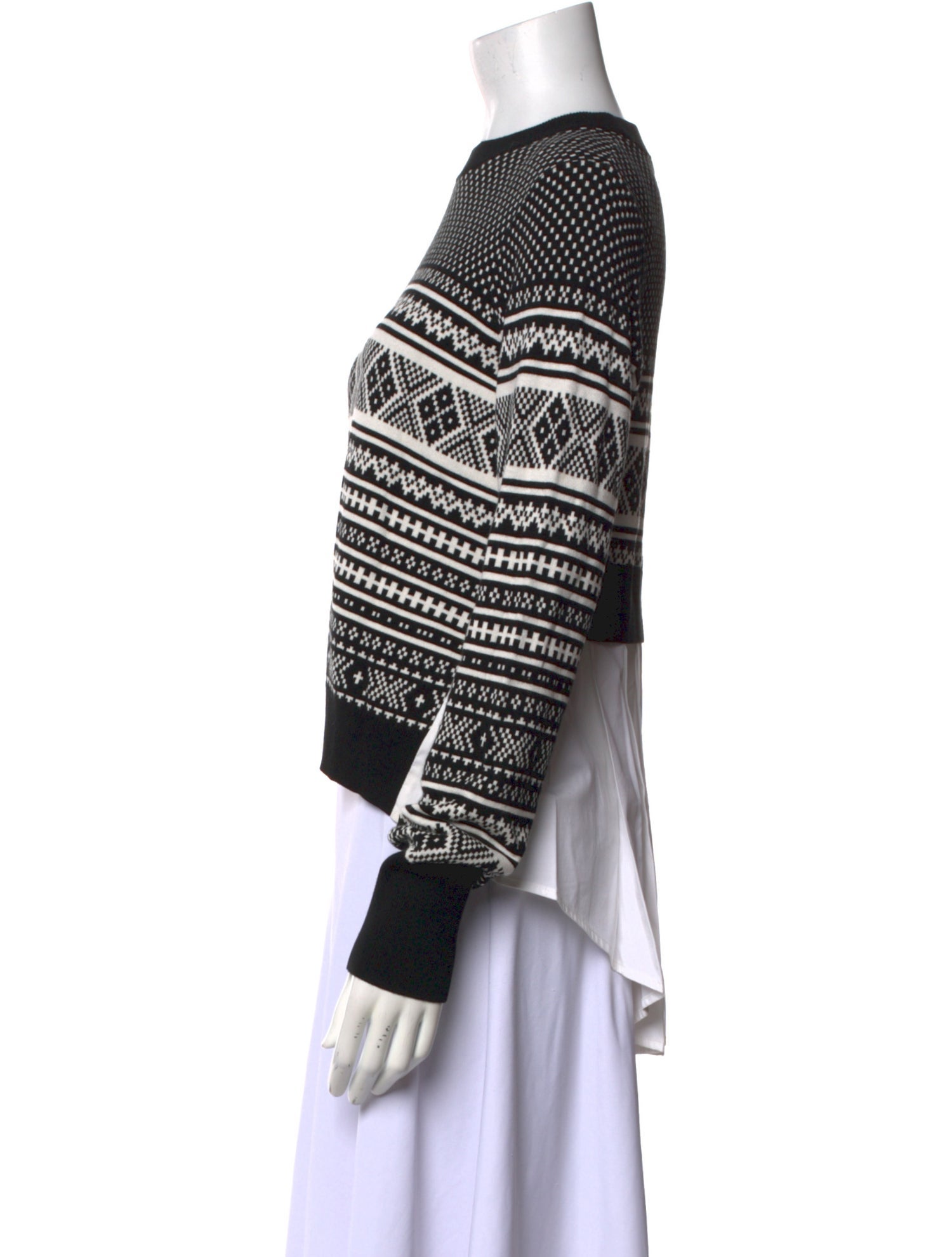 Veronica Beard Printed Crew Neck Sweatshirt