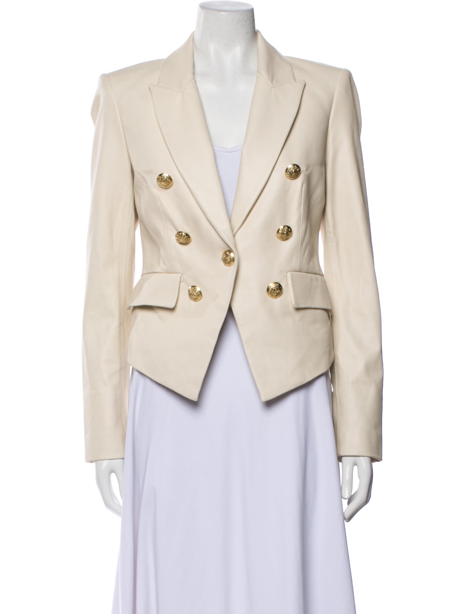 Veronica Beard Lamb Leather Blazer