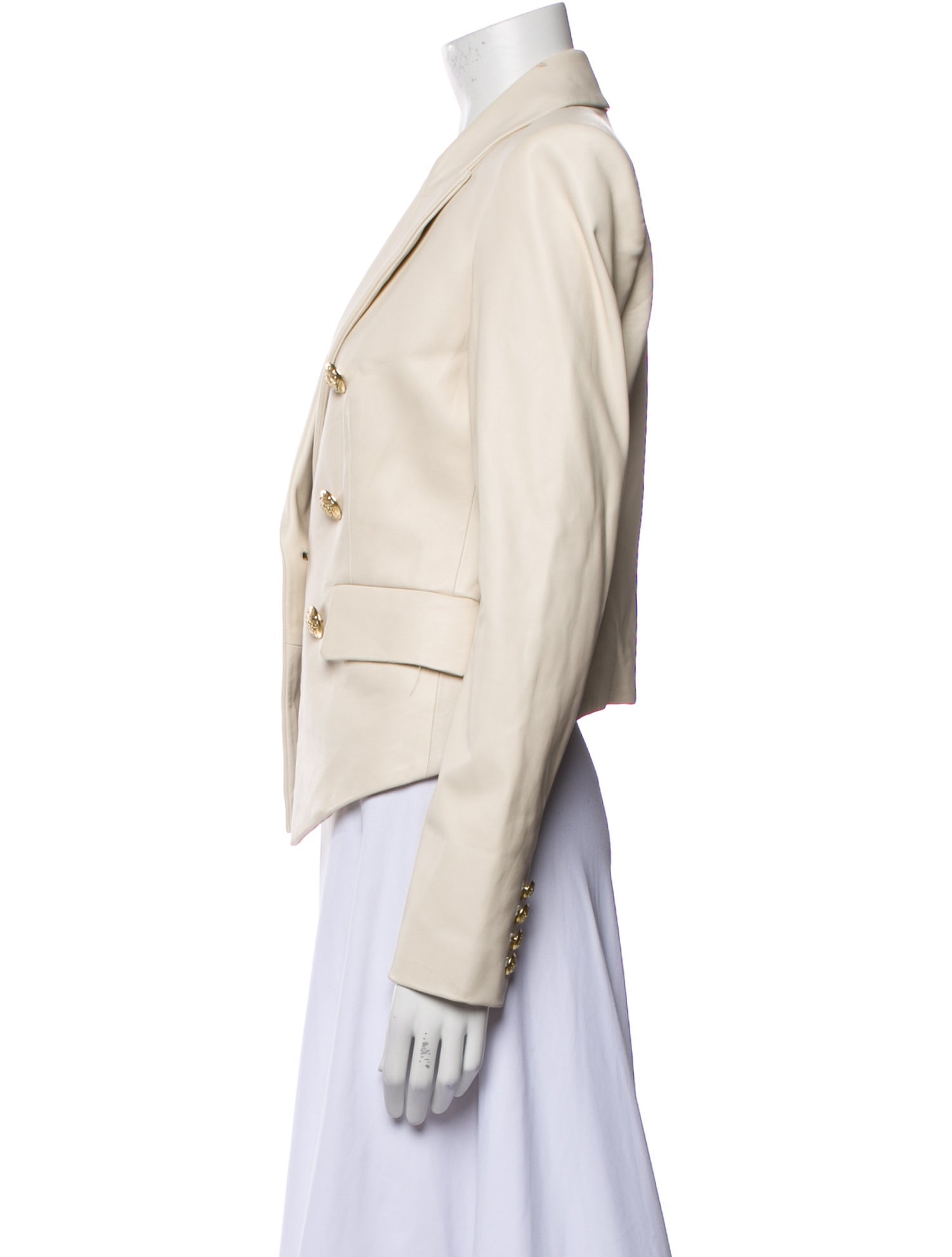 Veronica Beard Lamb Leather Blazer