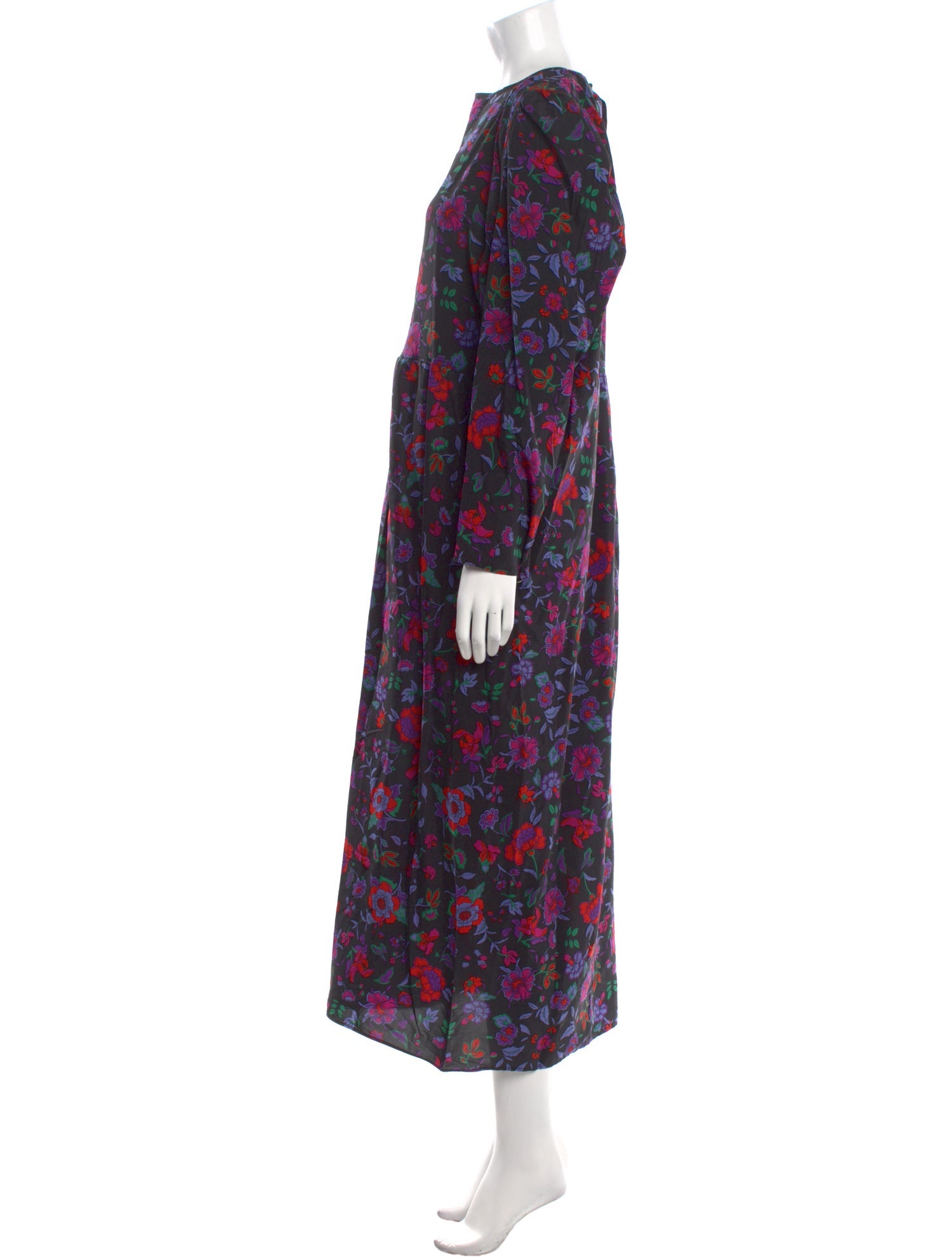 Veronica Beard Floral Print Long Dress