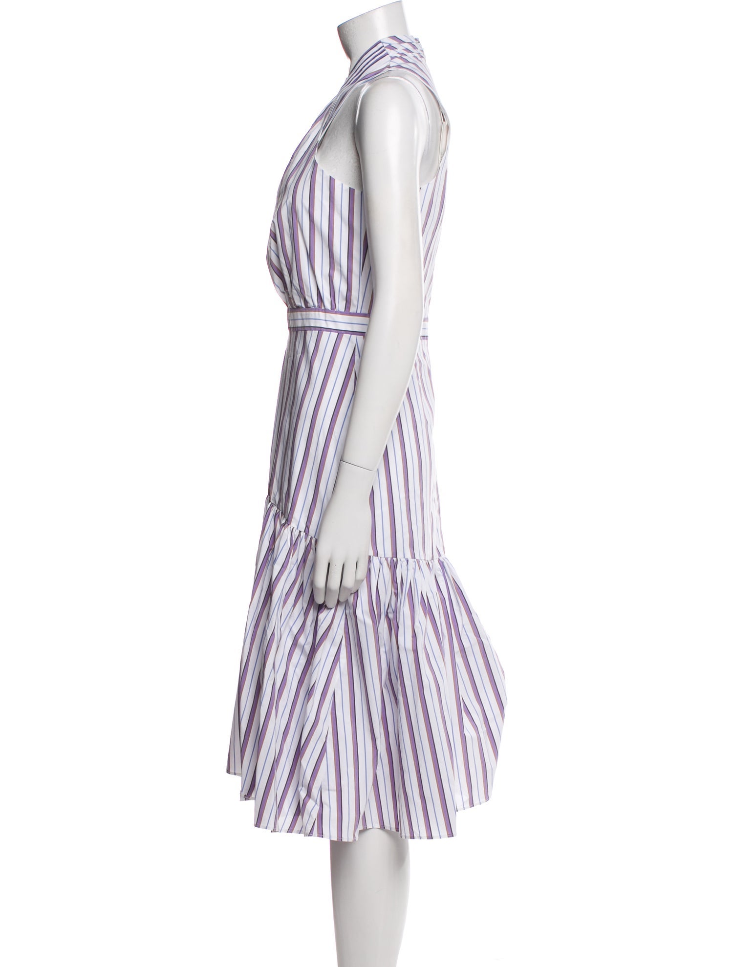Veronica Beard Striped Midi Length Dress