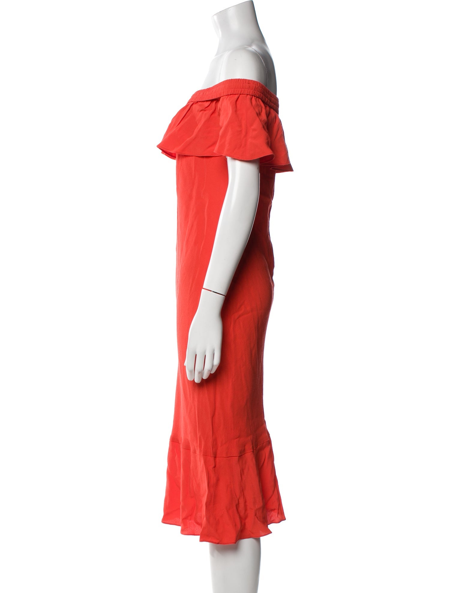 Veronica Beard Off-The-Shoulder Knee-Length Dress