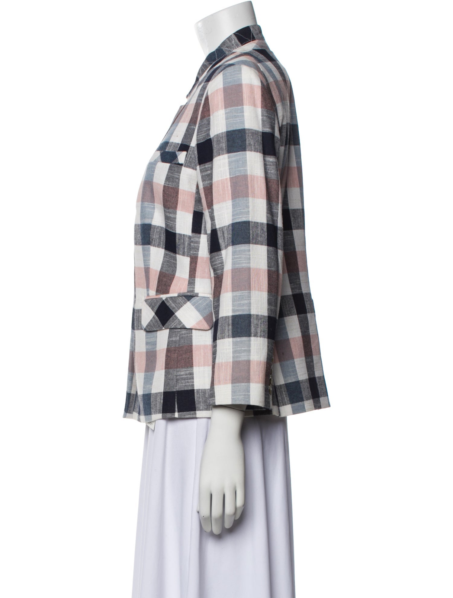 Veronica Beard Plaid Print Blazer